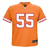 Maillot de jeu Nike Derrick Brooks orange des Tampa Bay Buccaneers pour enfant
