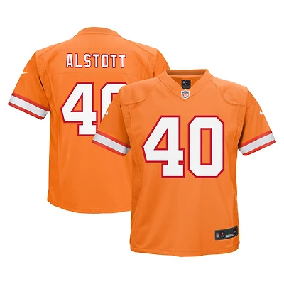 Maillot Nike Mike Alstott orange pour enfant, joueur remplaçant des Tampa Bay Buccaneers