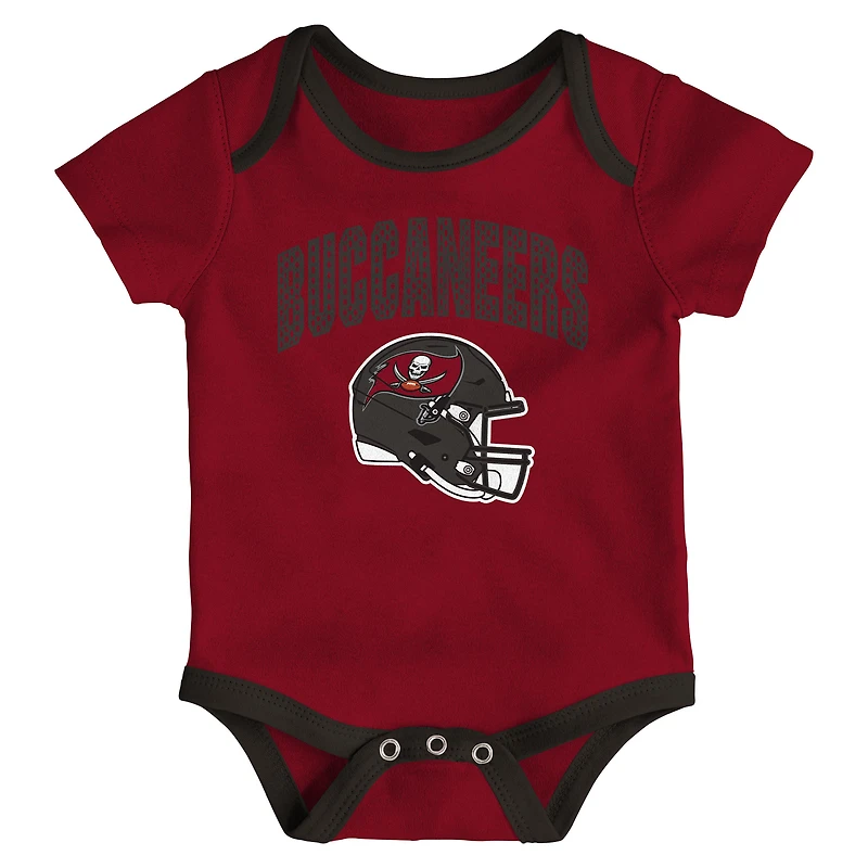 Infant Outerstuff  Tampa Bay Buccaneers All Day Play Three-Piece Bodysuit Set