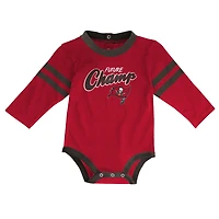 Infant Red/Pewter Tampa Bay Buccaneers Little Kicker - Long Sleeve Bodysuit & Pants Set