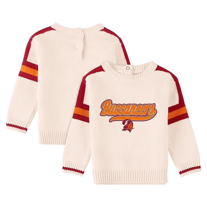 Pull rétro à imprimé Tampa Bay Buccaneers de couleur crème pour bébé WEAR by Erin Andrews