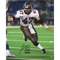 Photo dédicacée de John Lynch, quarterback des Buccaneers de Tampa Bay, 40 x 50 cm, avec inscription « HOF 21 ».