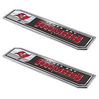 Logo Brands  Tampa Bay Buccaneers 2-Pack Embossed Truck Emblem Set