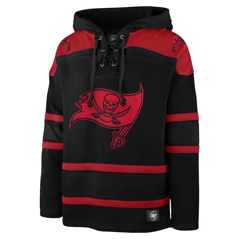 Sweat à capuche lacets Dark Pop '47 pour hommes, noir, Tampa Bay Buccaneers