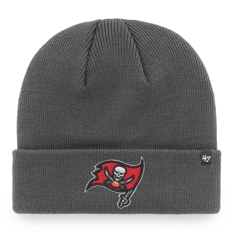 Bonnet en tricot basique à revers pour homme '47 Graphite Tampa Bay Buccaneers