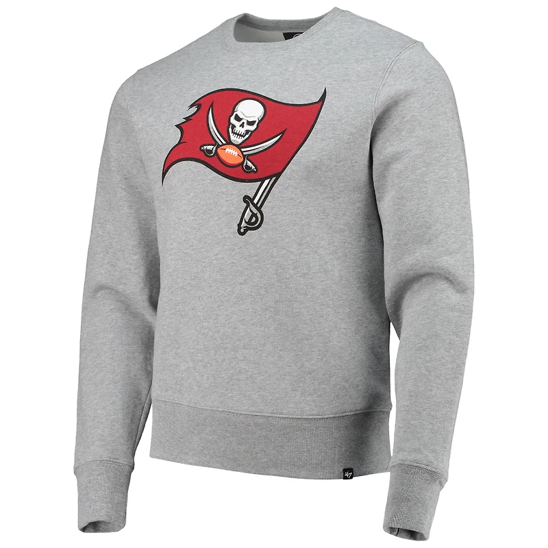 Men's '47 Heathered Gray Tampa Bay Buccaneers Imprint Headline Logo Pullover Sweatshirt