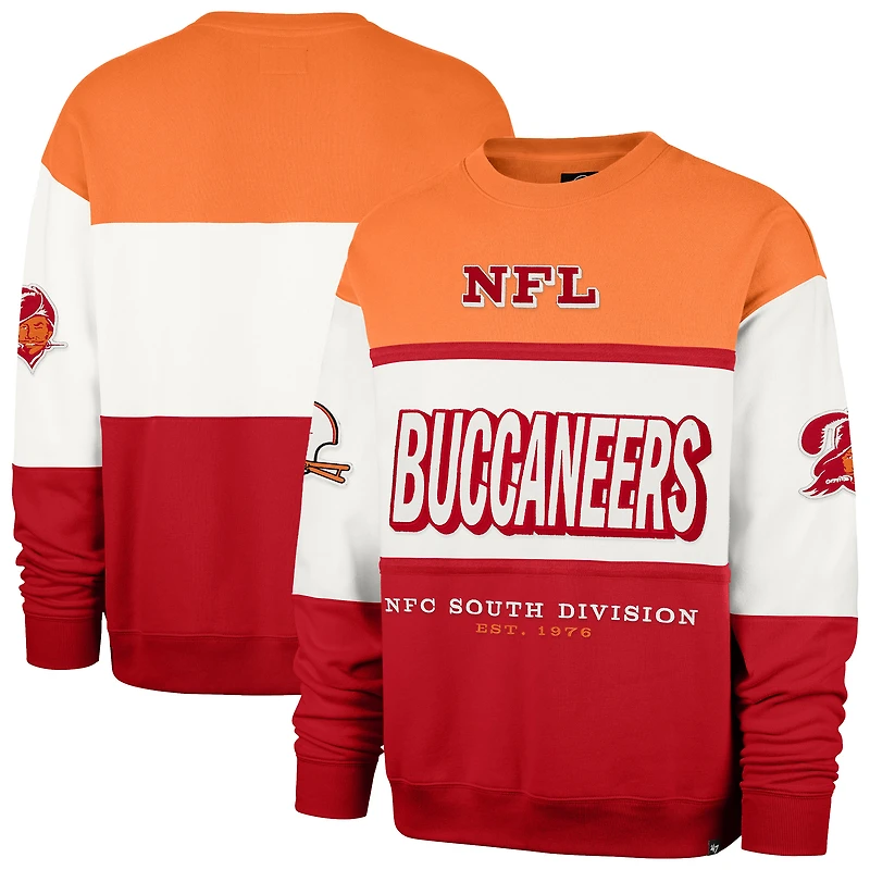 Men's '47 Orange/Red Tampa Bay Buccaneers Throwback Breeze Maximalist Sweatshirt