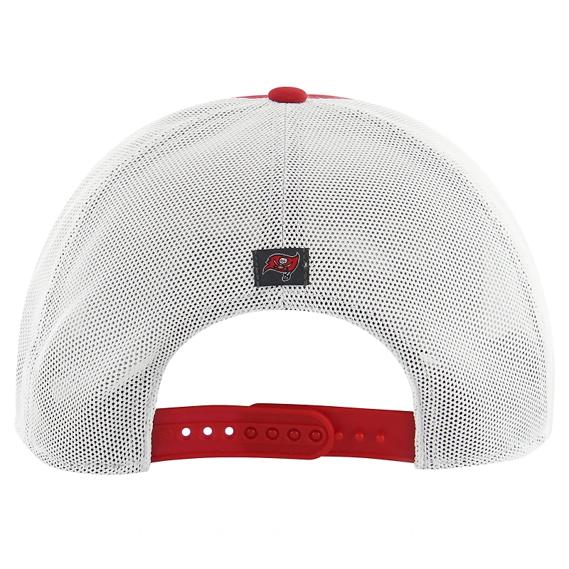 Men's '47 Red/White Tampa Bay Buccaneers Downburst Relaxed Hitch Trucker Adjustable Hat