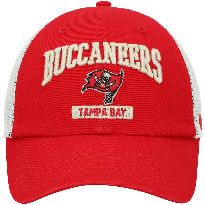 Casquette '47 rouge/blanc Tampa Bay Buccaneers Morgantown Trucker Clean Up Snapback pour homme