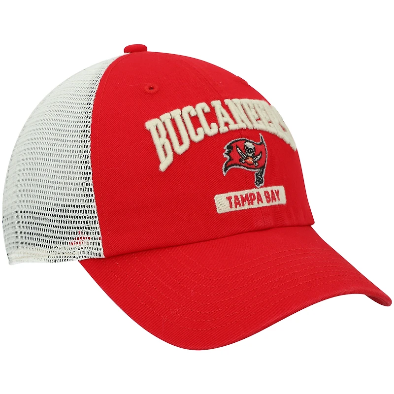 Casquette '47 rouge/blanc Tampa Bay Buccaneers Morgantown Trucker Clean Up Snapback pour homme