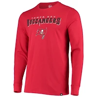 T-shirt à manches longues pour homme '47 Red Tampa Bay Buccaneers Blockout Super Rival