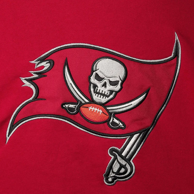 Chandail à capuchon encolure en V Lacer des Buccaneers de Tampa Bay rouge '47 pour hommes