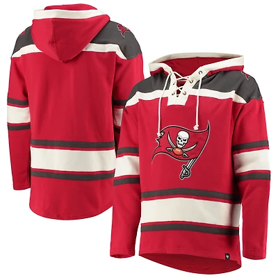 Chandail à capuchon encolure en V Lacer des Buccaneers de Tampa Bay rouge '47 pour hommes