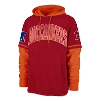 Men's '47 Red Tampa Bay Buccaneers Shortstop Pullover Hoodie