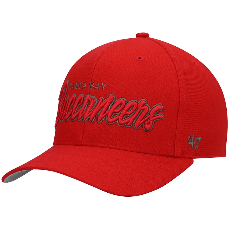 Casquette '47 Red Tampa Bay Buccaneers Street Script MVP Snapback pour homme