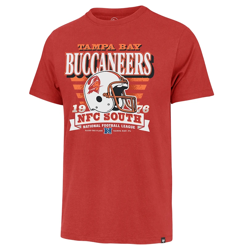 T-shirt rétro rouge à rayures pour homme « 47 » des Tampa Bay Buccaneers, motif Franklin
