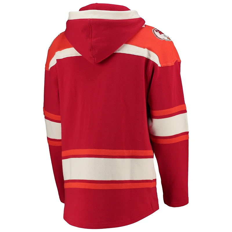 Men's '47 Red Tampa Bay Buccaneers Throwback Lacer Pullover Hoodie