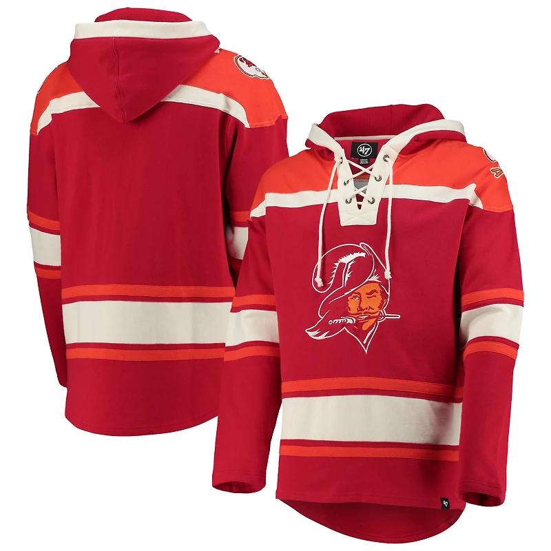 Chandail à capuchon pour homme '47 Red Tampa Bay Buccaneers Throwback Lacer