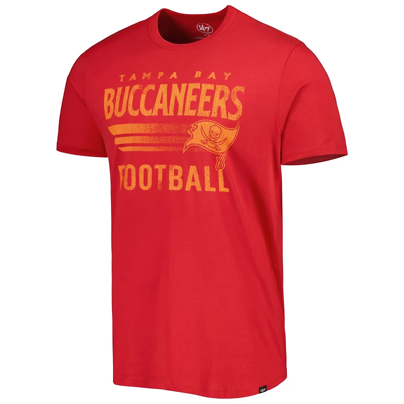 Men's '47 Red Tampa Bay Buccaneers Wordmark Rider Franklin T-Shirt