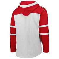 Chandail à capuchon lacets avec logo historique Gridiron des Buccaneers de Tampa Bay 1947 pour hommes, gris chiné