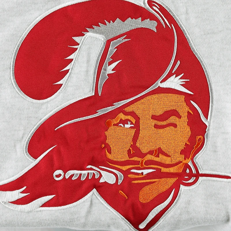 Chandail à capuchon lacets avec logo historique Gridiron des Buccaneers de Tampa Bay 1947 pour hommes, gris chiné