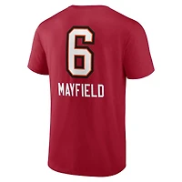 Men's Baker Mayfield Red Tampa Bay Buccaneers Team Wordmark Name & Number T-Shirt