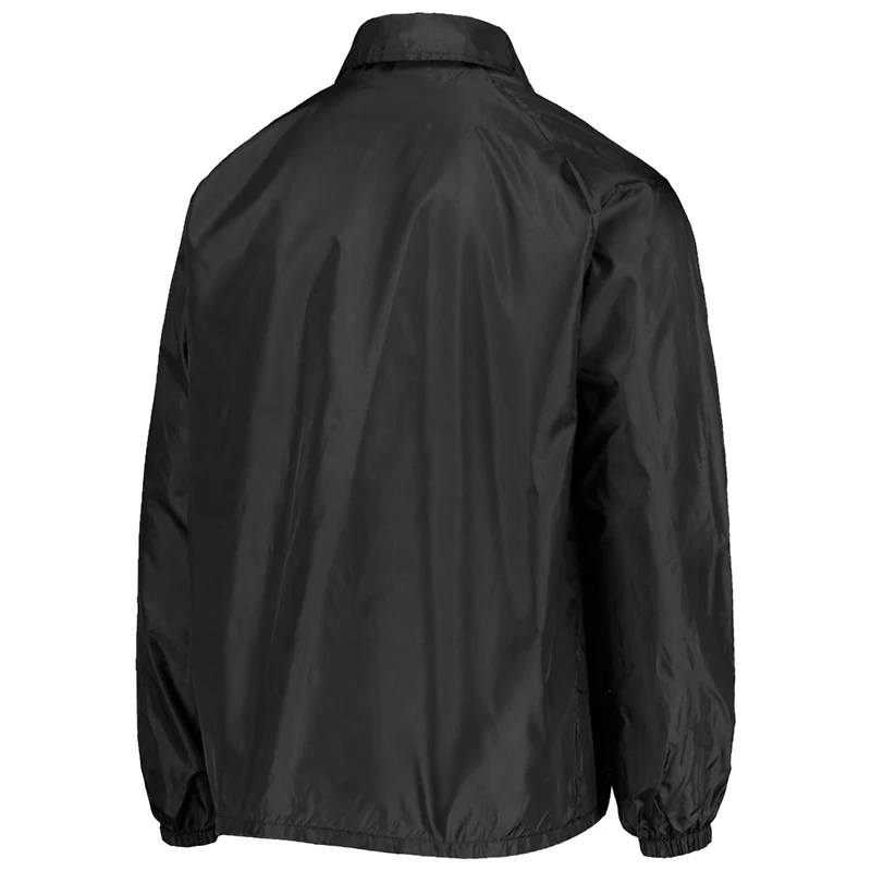 Men's Black Tampa Bay Buccaneers Coaches Classic Raglan Full-Snap Windbreaker Jacket