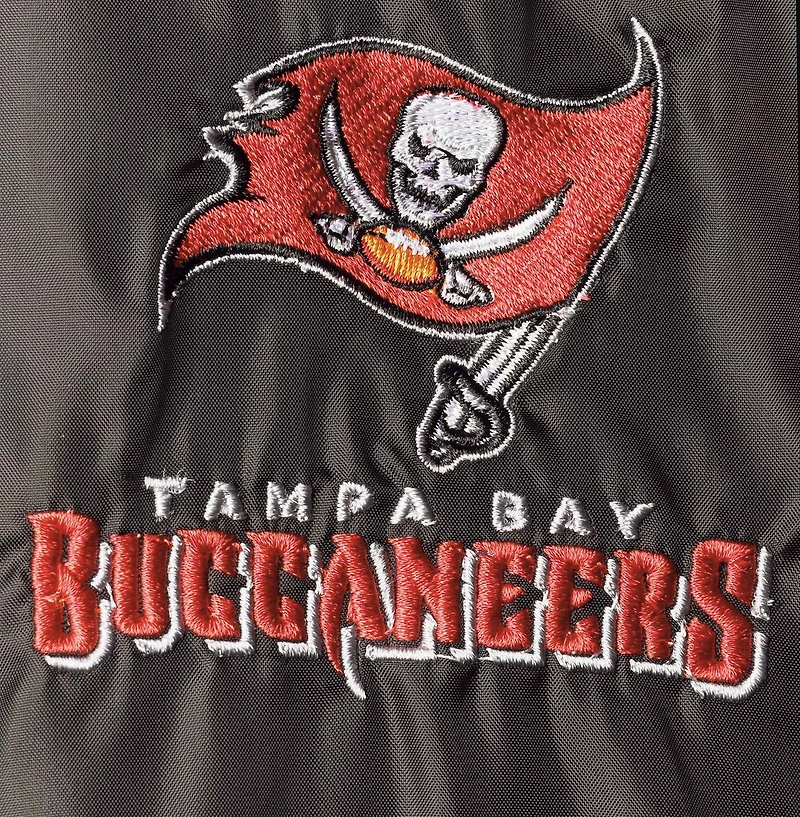 Men's Black Tampa Bay Buccaneers Coaches Classic Raglan Full-Snap Windbreaker Jacket