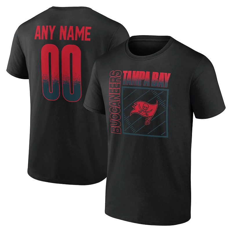 Men's Black Tampa Bay Buccaneers Home Field Pop Personalized Name & Number T-Shirt