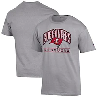 T-shirt de football américain Champion Heather Grey des Buccaneers Tampa Bay pour homme