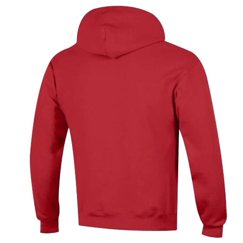 Men's Champion Red Tampa Bay Buccaneers Powerblend Arch over Logo Hoodie