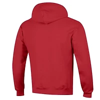 Men's Champion Red Tampa Bay Buccaneers Powerblend Arch over Logo Hoodie