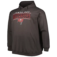 Men's Charcoal Tampa Bay Buccaneers Big & Tall Logo Pullover Hoodie