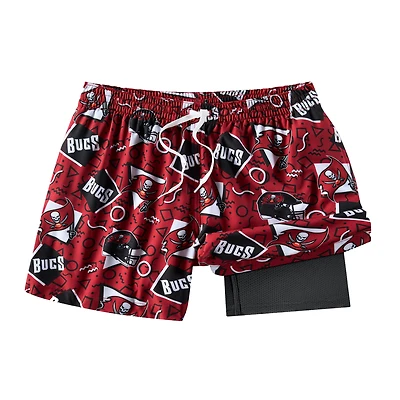 Maillot de bain Chubbies rouge Tampa Bay Buccaneers pour homme, coupe classique doublée, idéal les jours match