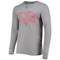 Haut de nuit à manches longues Henley Takeaway gris Sport pour homme des Buccaneers Tampa Bay