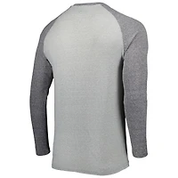 Men's Concepts Sport Heather Gray Tampa Bay Buccaneers Ledger Raglan Long Sleeve Henley Top