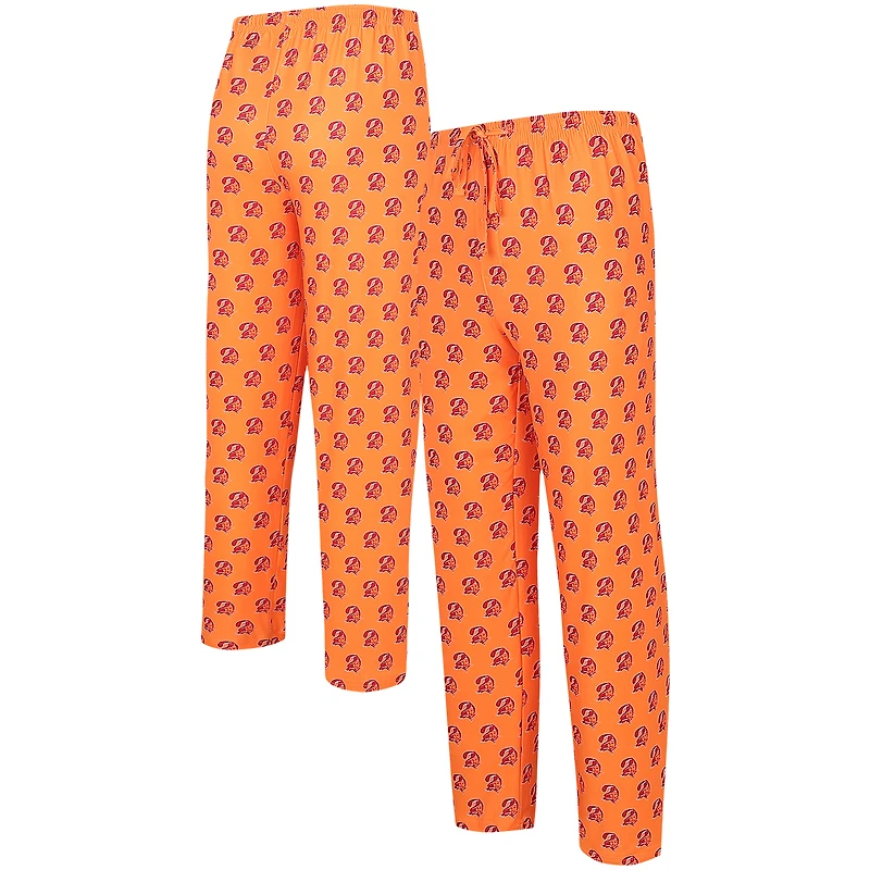 Men's Concepts Sport Orange Tampa Bay Buccaneers Gauge Throwback Allover Print Knit Pants