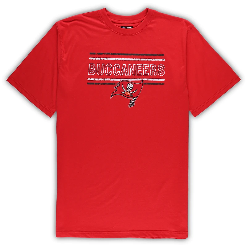 Men's Concepts Sport Red/Black Tampa Bay Buccaneers Big & Tall Flannel Sleep Set