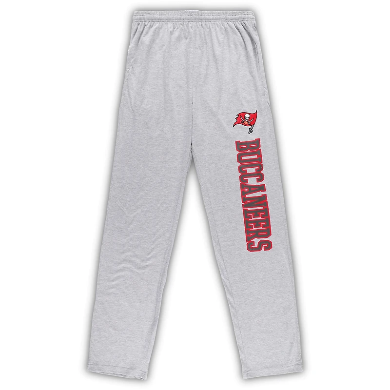 Men's Concepts Sport Red/Heathered Gray Tampa Bay Buccaneers Big & Tall Top Pants Sleep Set