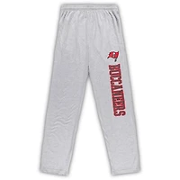 Men's Concepts Sport Red/Heathered Gray Tampa Bay Buccaneers Big & Tall Top Pants Sleep Set