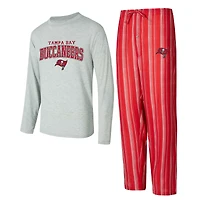 Men's Concepts Sport Tampa Bay Buccaneers Petition Long Sleeve Top & Pants Sleep Set