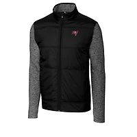 Men's Cutter & Buck Black/Charcoal Tampa Bay Buccaneers Stealth Big Tall Full-Zip Jacket