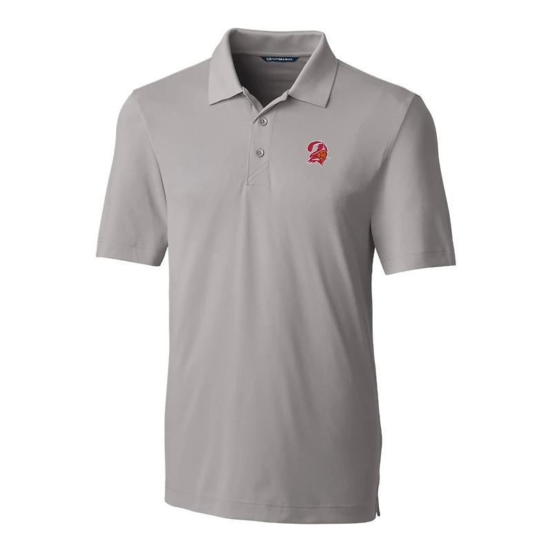 Men's Cutter & Buck Gray Tampa Bay Buccaneers Throwback Logo Big Tall Forge Stretch Polo