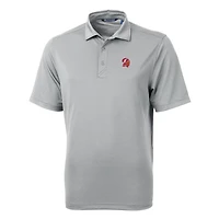 Men's Cutter & Buck Gray Tampa Bay Buccaneers Throwback Logo Virtue Eco Pique Recycled Big Tall Polo