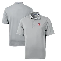 Polo gris Cutter & Buck pour homme, coupe-vent, motif rétro des Tampa Bay Buccaneers, en piqué écologique recyclé, grande taille