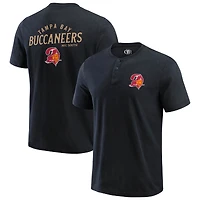 Men's Darius Rucker Collection by Fanatics Black Tampa Bay Buccaneers Washed Henley T-Shirt