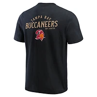 T-shirt Henley délavé noir pour homme de la collection Darius Rucker Fanatics des Buccaneers Tampa Bay