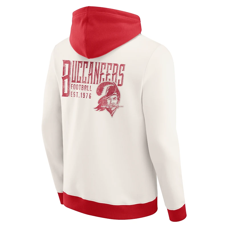 Sweat à capuche zippé pour homme de la collection Darius Rucker par Fanatics, crème
