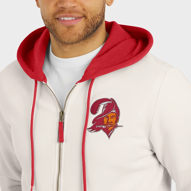 Sweat à capuche zippé pour homme de la collection Darius Rucker par Fanatics, crème