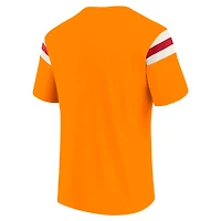 T-shirt à rayures orange pour homme Darius Rucker Collection by Fanatics des Tampa Bay Buccaneers, effet vieilli, avec épaules rétro